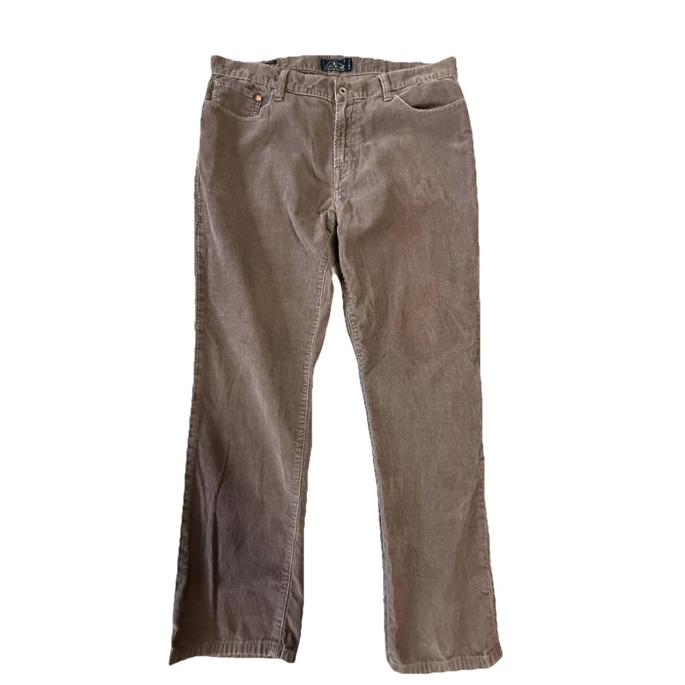 Lucky Brand Corduroy Pants Mens 36X29 Brown 221 Vintage Straight Zip‎ Fly Casual